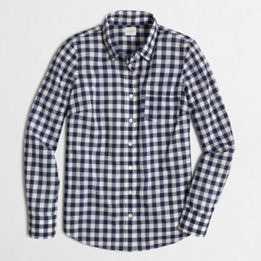 J crew factory gingham perfect shirt